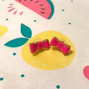 Kate Spade Take A Bow Earrings (Pink)